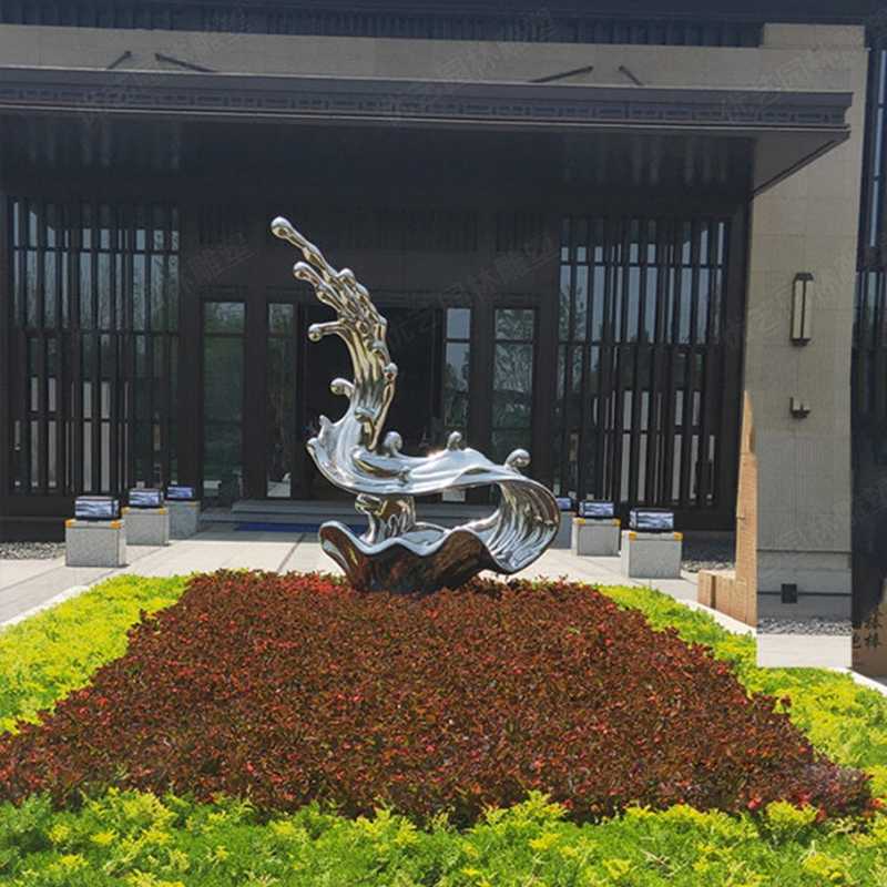 不銹鋼水滴雕塑，不銹鋼雕塑廠家